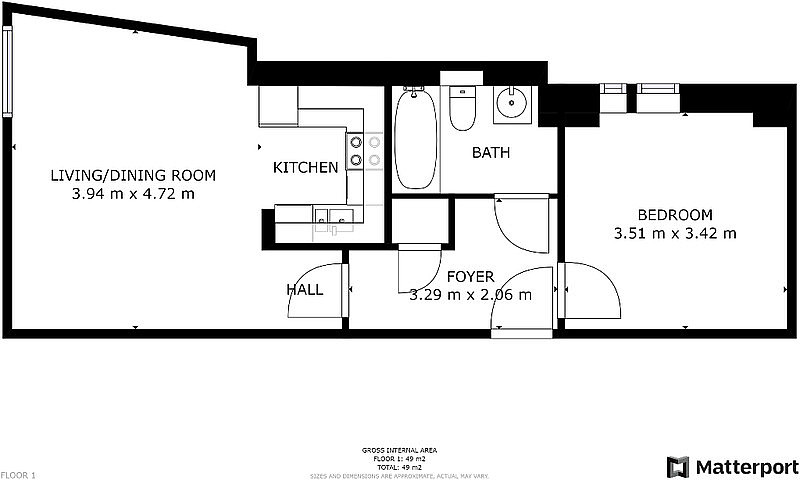 1 Bedroom Flat In Gr...