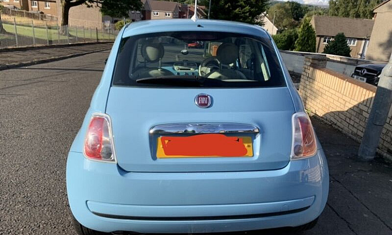 Blue Fiat 500...