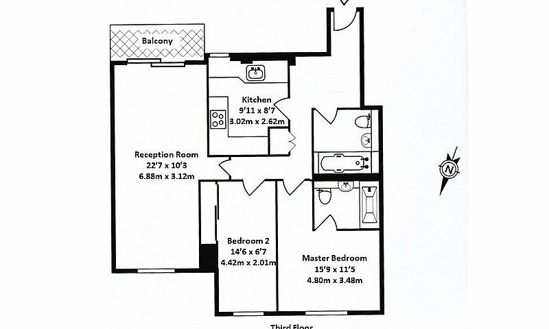2 Bedroom Flat In Wa...