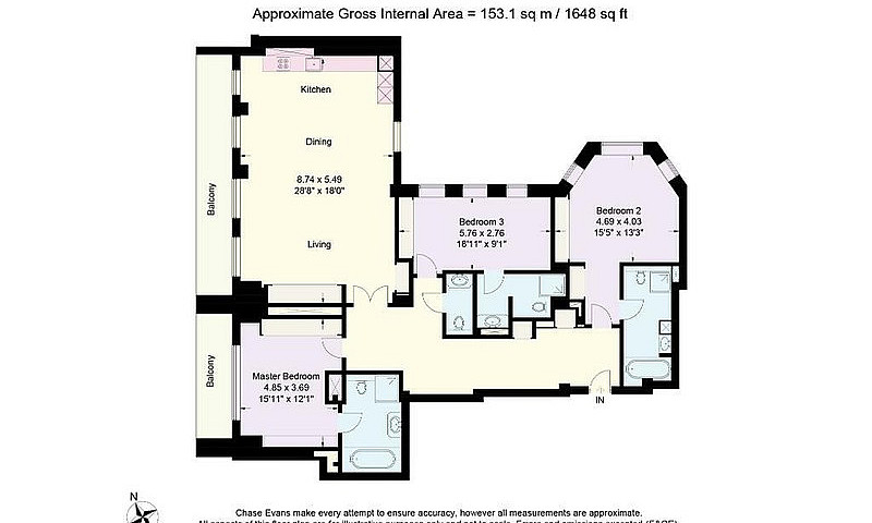 3 Bedroom Flat In Ch...