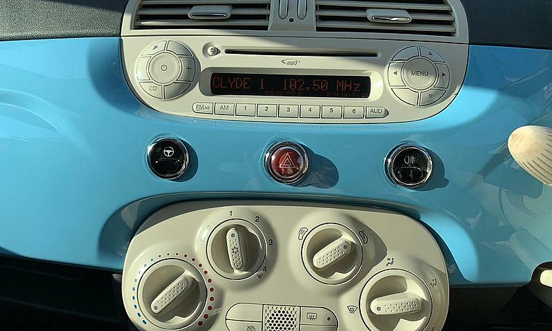 Blue Fiat 500...