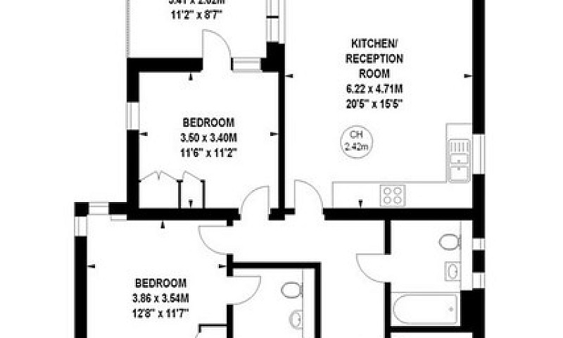 2 Bedroom Flat In Ch...