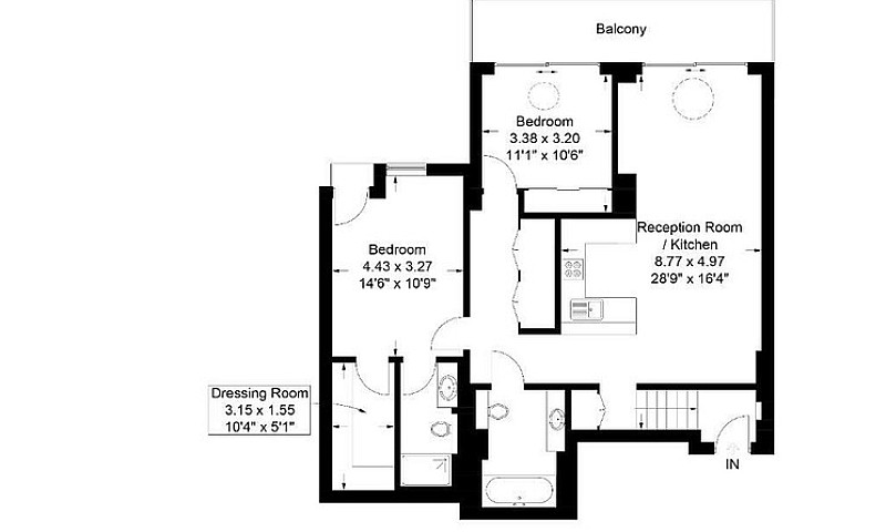2 Bedroom Flat In Ro...