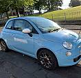 Blue Fiat 500