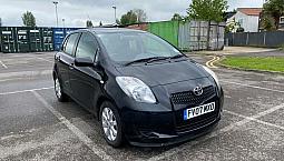 07 Plate Toyota Yaris Zinc 1.2 72K Miles 5 Doors Black Not Micra Polo Golf Fiesta Jazz Smart   