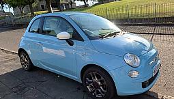 Blue Fiat 500