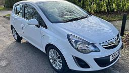 Vauxhall Corsa 2014 1.2 Se 5 Door Half Leather In Stunning White, 24,730 Low Miles