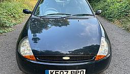 Ford Ka  Style 1.3 Ltr,2007,Black,8 Month Mot,Very Low Mileage Only 77000, Drive Great.