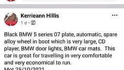 Black Bmw For Sale. Grab A Bargain. Ideal Car.